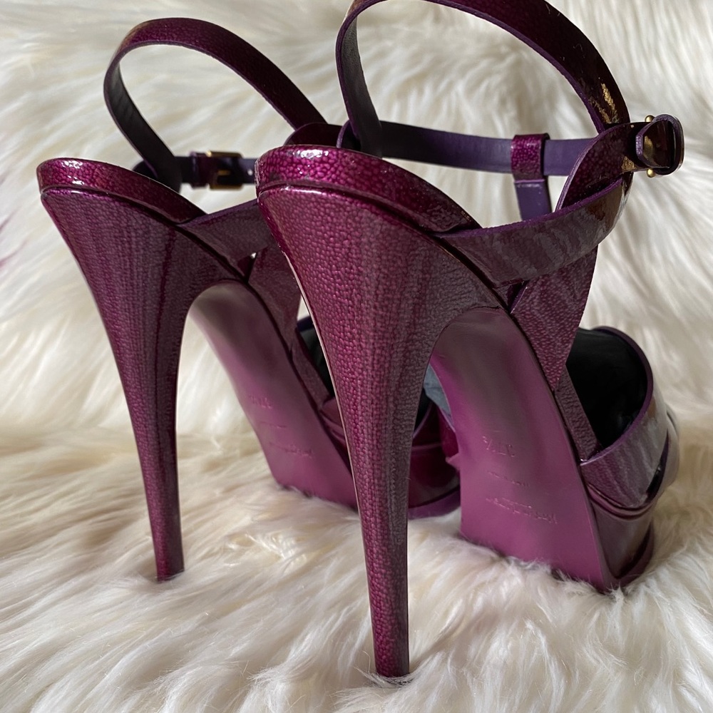 YSL TRIBUTE Platform Sandals. Size 37.5 - Picture 4 of 7